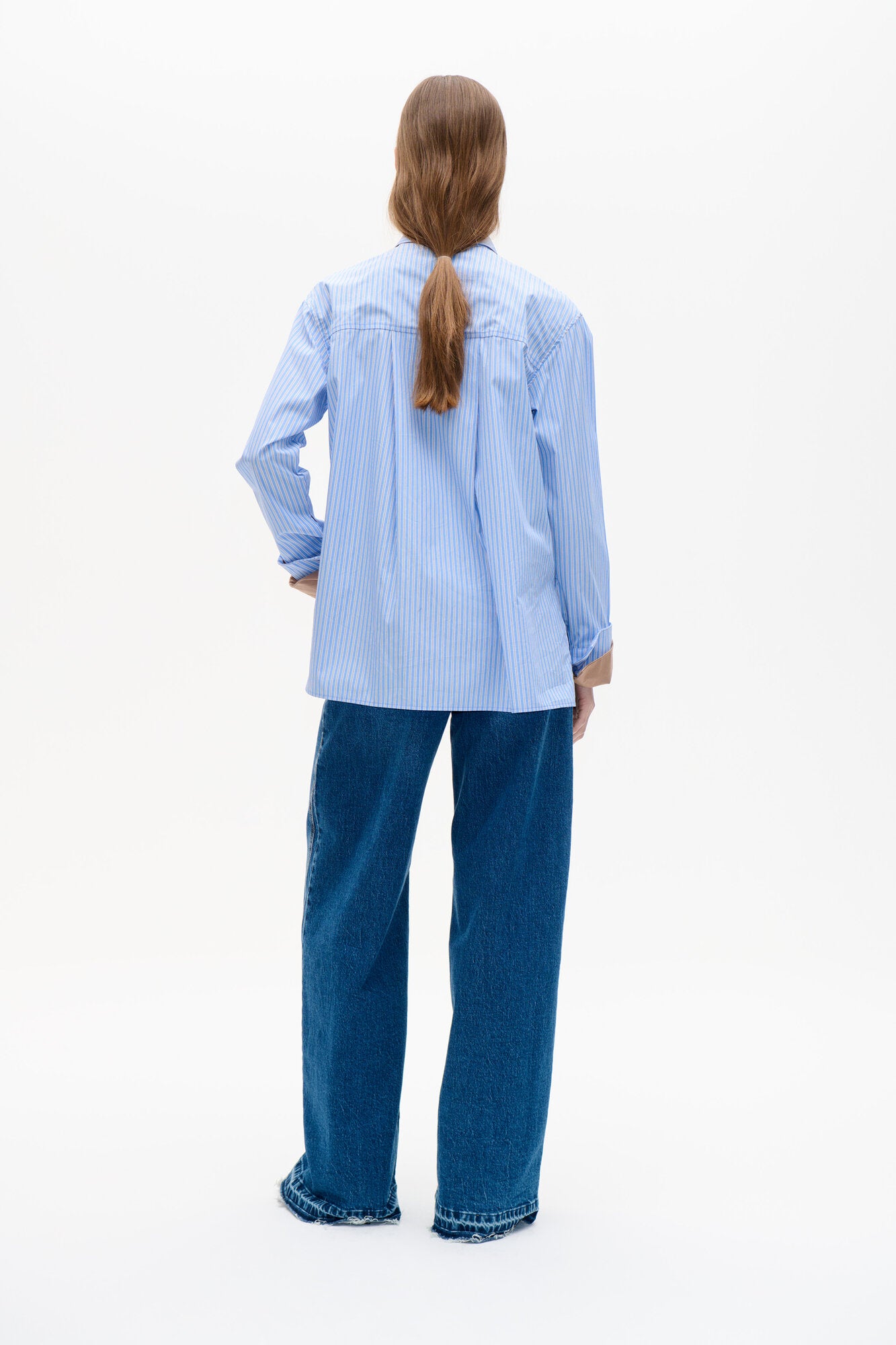 Melinda skjorte - Light Blue Stripe
